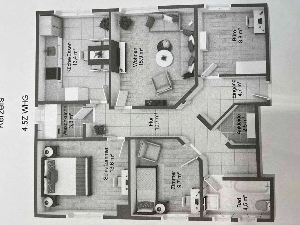 4.5 Zimmer Wohnung zu vermieten in Kerzers - Bild 1/8