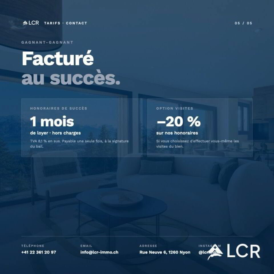 4 rooms Apartment for rent in Chexbres - image 1/8