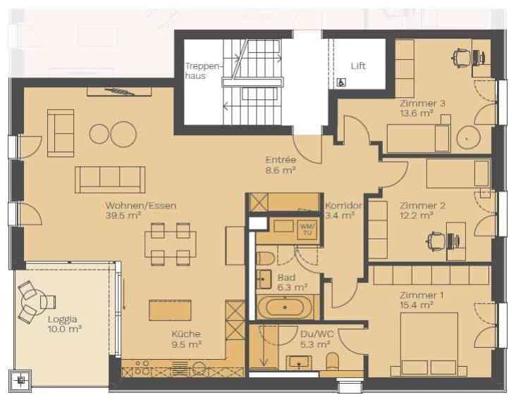 4.5 rooms Apartment to buy in Niedergösgen - image 1/6