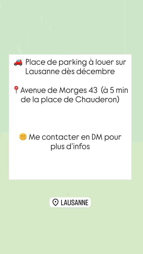 Parcheggio, garage di null locali in affitto a Losanna - immagine 1/1