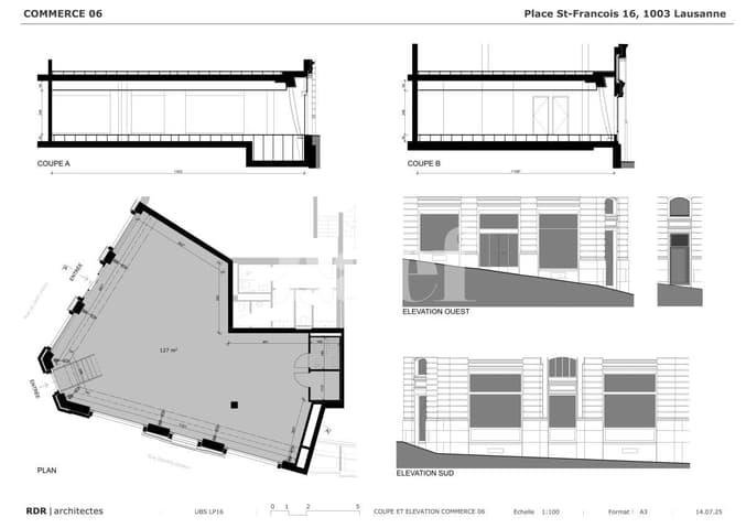 null rooms Office & Commercial for rent in Lausanne - image 1/2