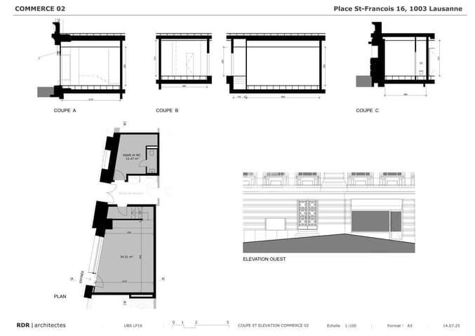 null rooms Office & Commercial for rent in Lausanne - image 1/3