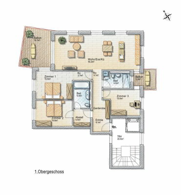 4 Zimmer Wohnung zum verkaufen in Kreuzlingen - Bild 1/7