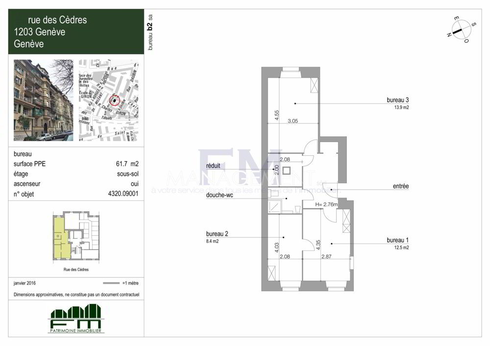 3 Zimmer Büro zu vermieten in Ginevra - Bild 1/9