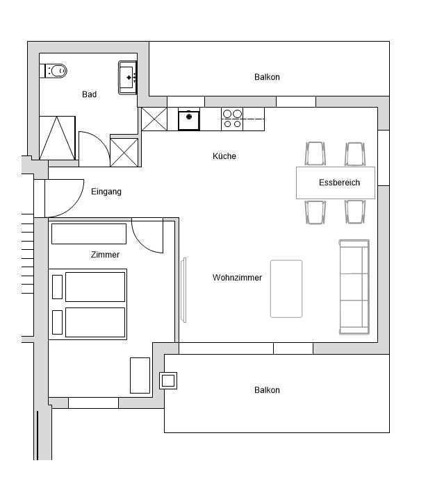 2.5 Zimmer Wohnung zu vermieten in Thayngen - Bild 1/8