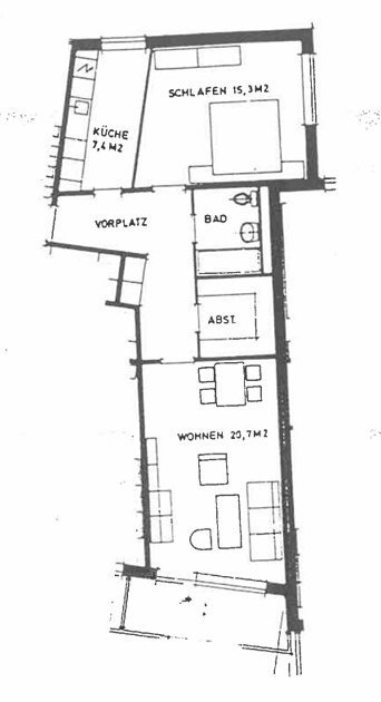 2 Zimmer Wohnung zu vermieten in Zürich - Bild 1/5