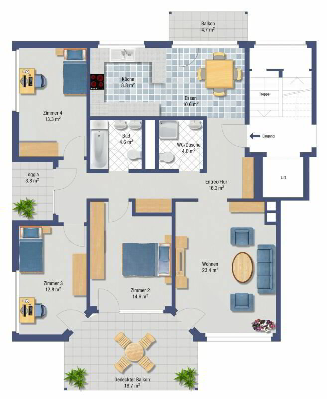 4 Zimmer Wohnung zum verkaufen in Greifensee - Bild 1/13
