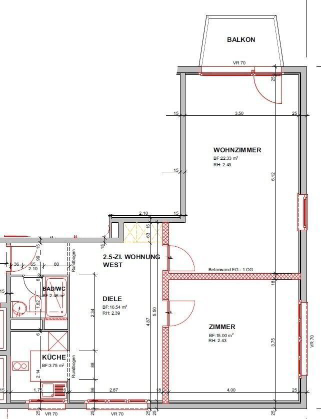 2 rooms Apartment for rent in Spreitenbach - image 1/8