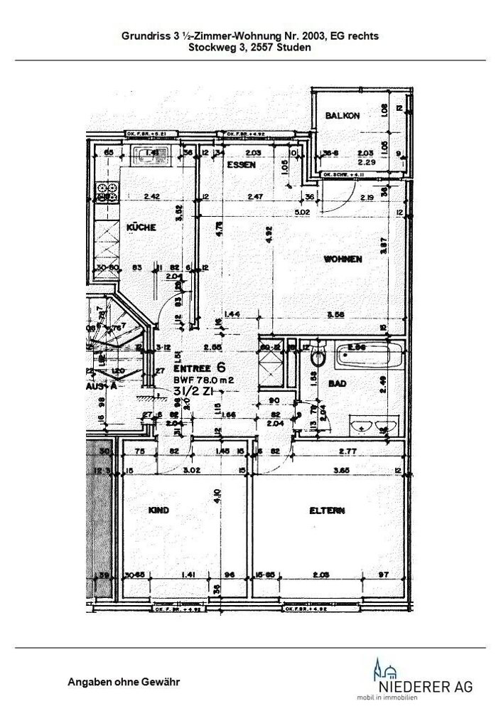 Appartement 3 pièces à louer à Studen BE - image 1/8