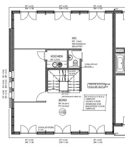 Helle Büroräume auf 2 Geschossen (155 m²) ab Juli 2026 in Arlesheim - Mehr