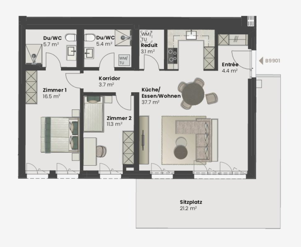 Wohnung – Wermatswil - Ansicht 3