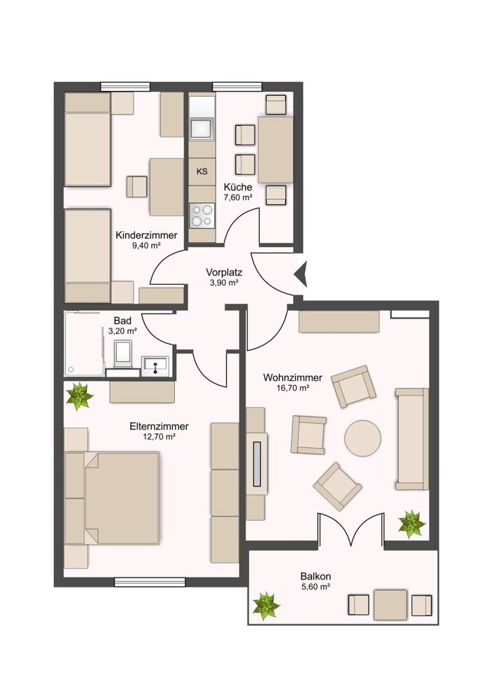 Appartement 3 pièces à louer à St. Gallen - image 1/9