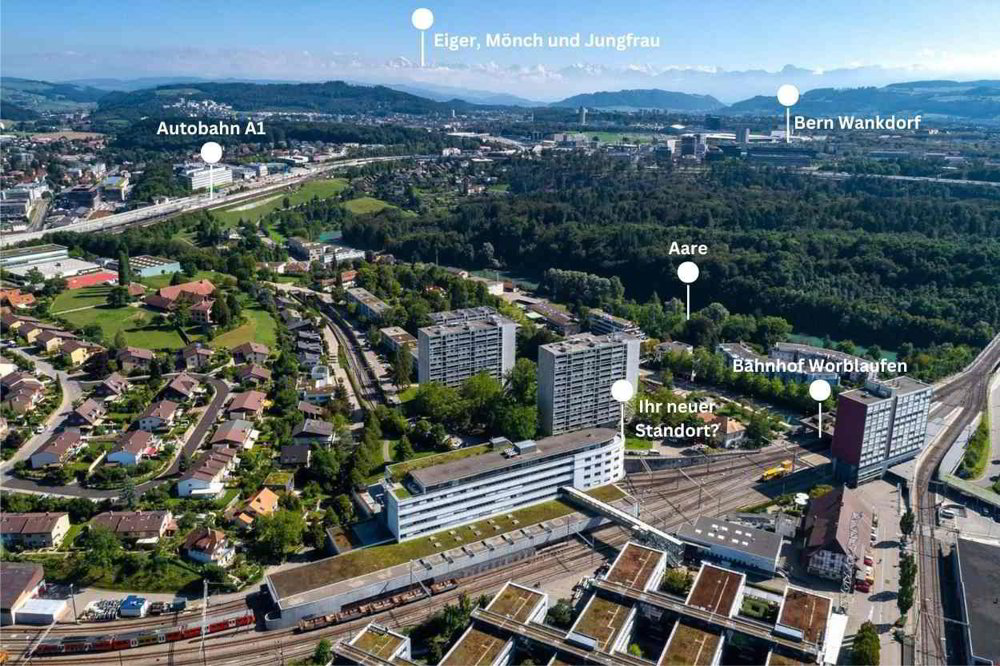 null rooms Office & Commercial for rent in Worblaufen - image 1/7