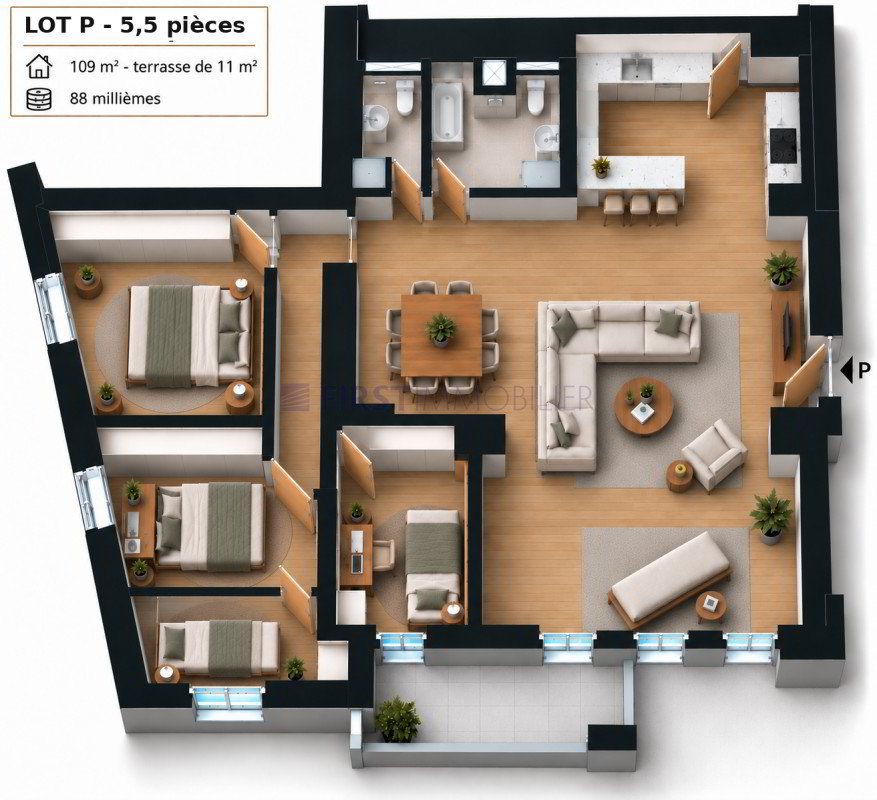 5.5 rooms Apartment to buy in Chesières - image 1/20