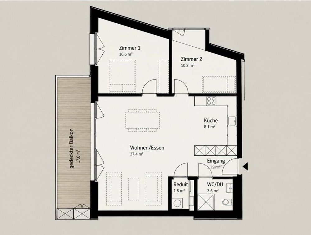 3.5 rooms Apartment for rent in Romanshorn - image 1/9