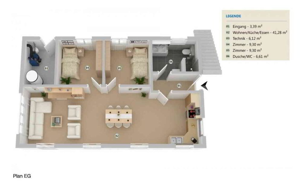 3.5 rooms Apartment for rent in Bellwald - image 1/11