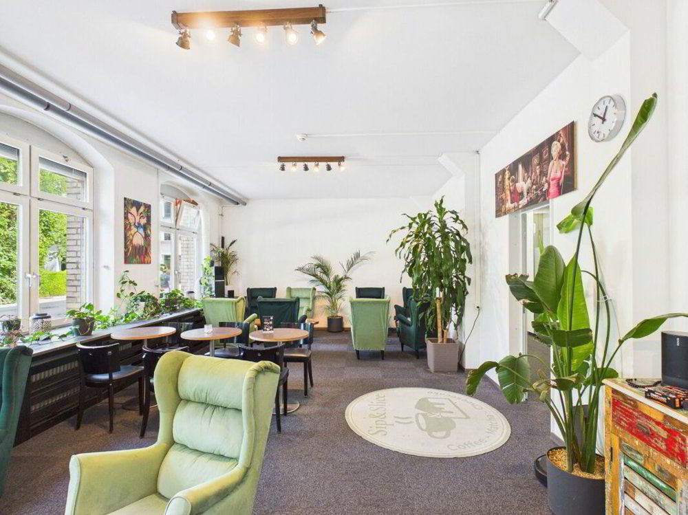 Attractive Café salon mit Blick auf den MFO- Park- Zürich-Oerlikon - Ansicht 2