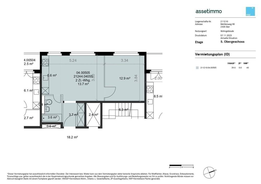 2 rooms Apartment for rent in Biel/Bienne - image 1/9