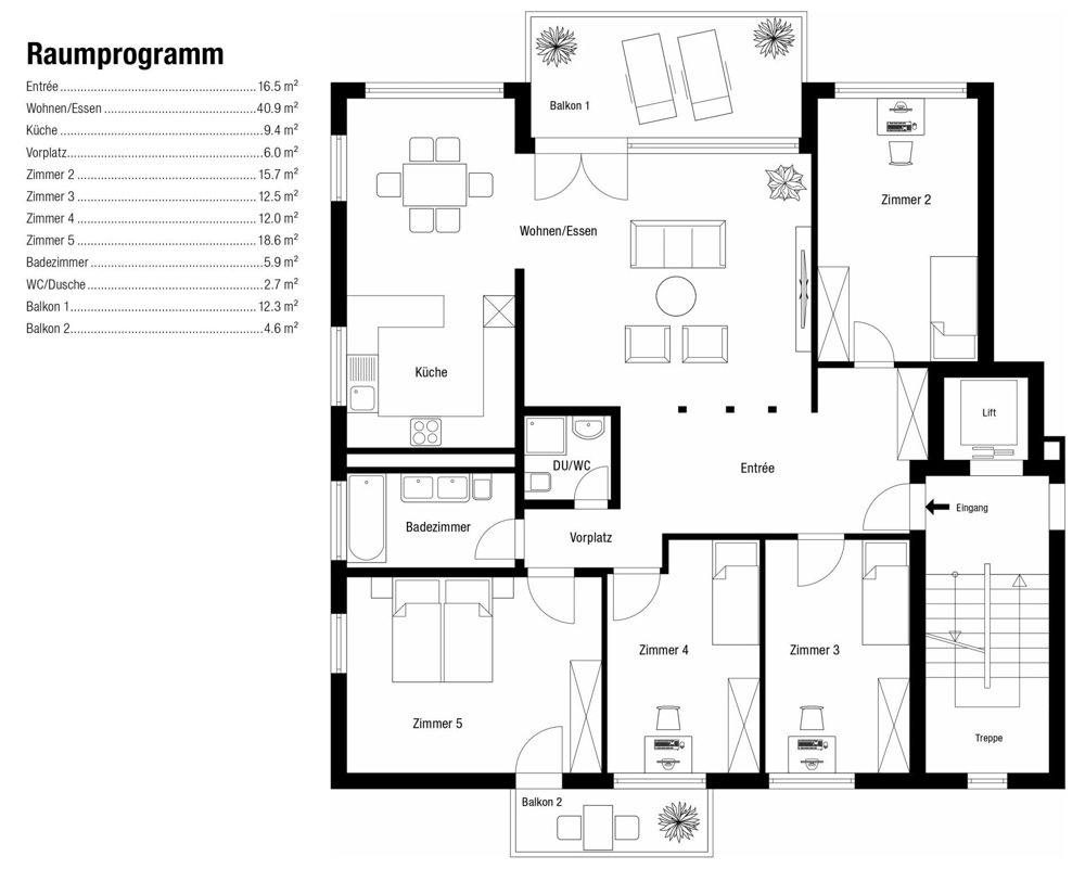 Appartement 5.5 pièces à acheter à Binz - image 1/14
