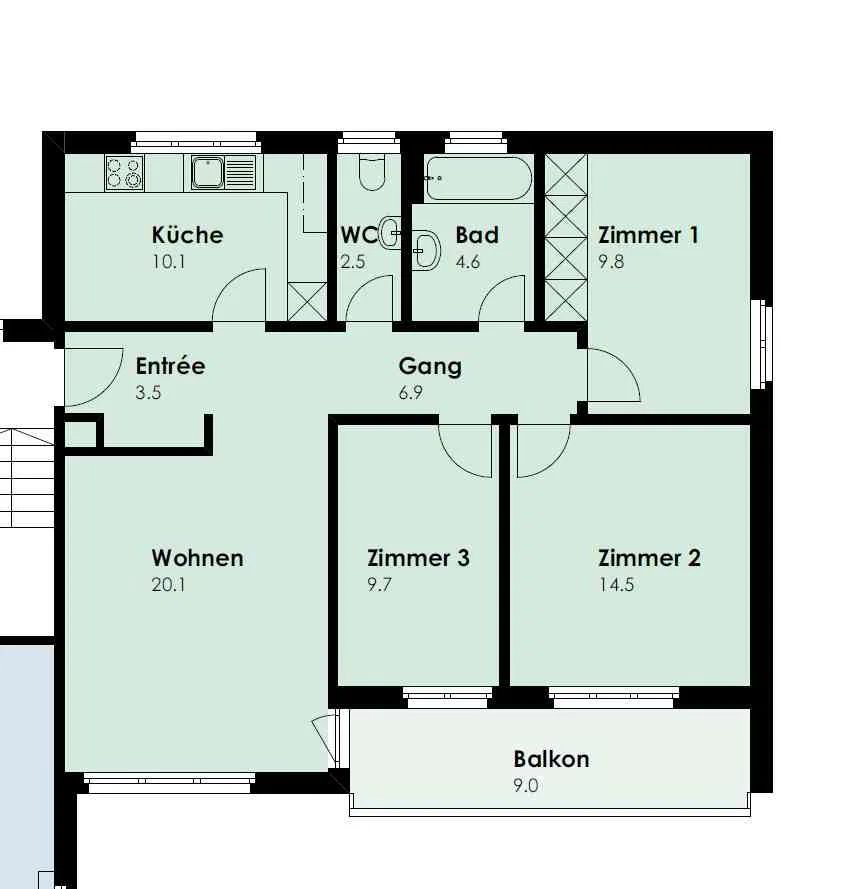 Appartement 4.5 pièces à louer à Hefenhofen - image 1/9