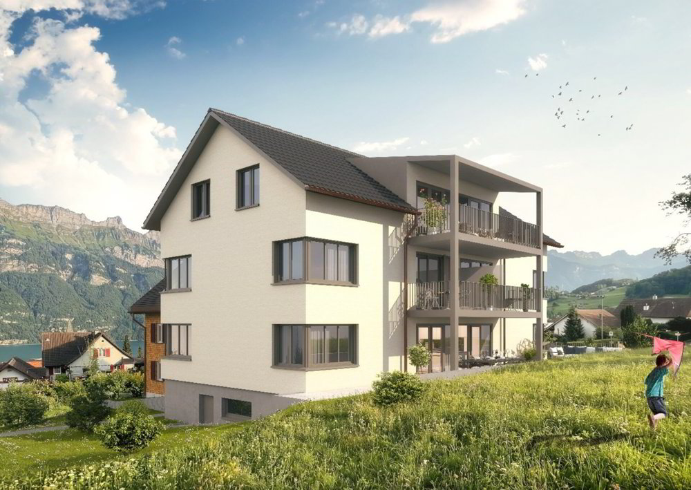 Neubau - Luxus pur! 4.5 Zimmer-Gartenwohnung über dem Walensee - Ansicht 2
