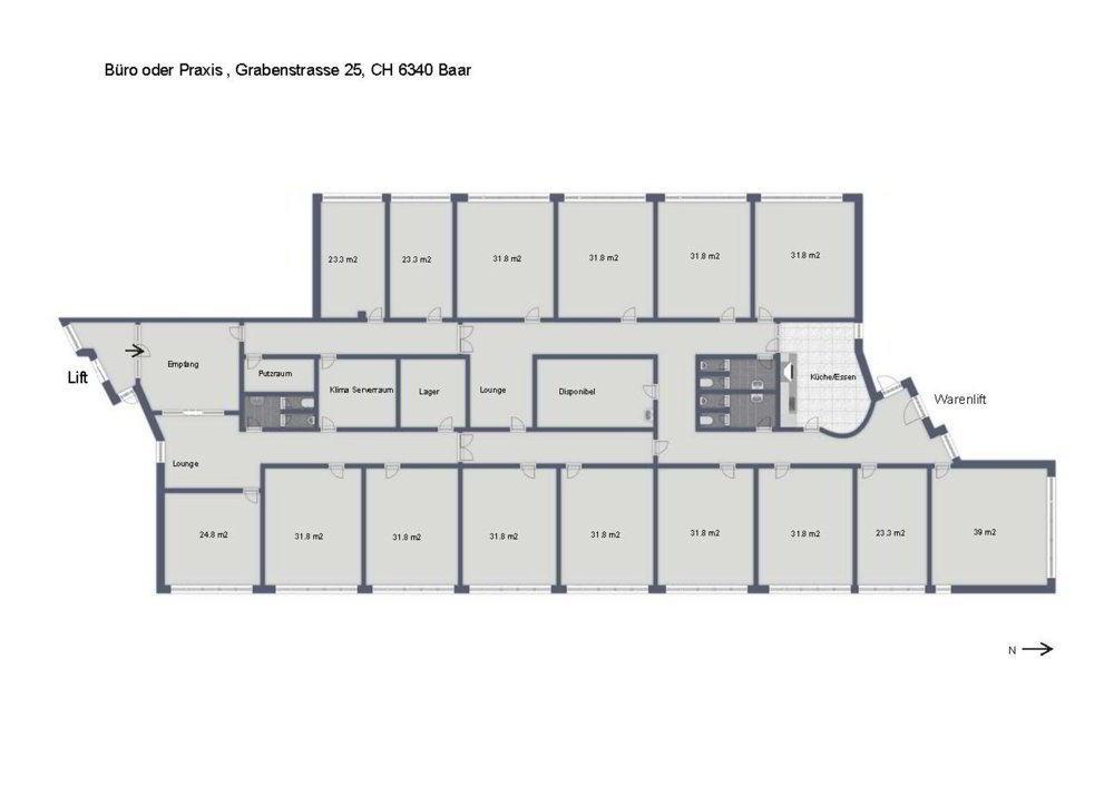 15 Zimmer Büro zu vermieten in Baar - Bild 1/8