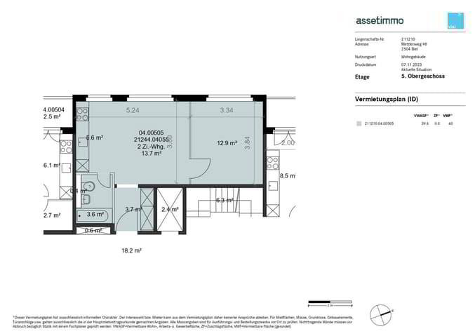 Appartement 2 pièces à louer à Bienne - image 1/9