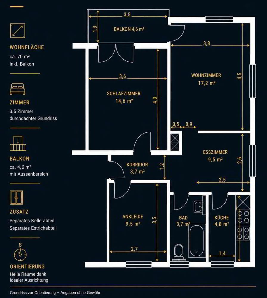 3.5 rooms Apartment for rent in Zug - image 1/7