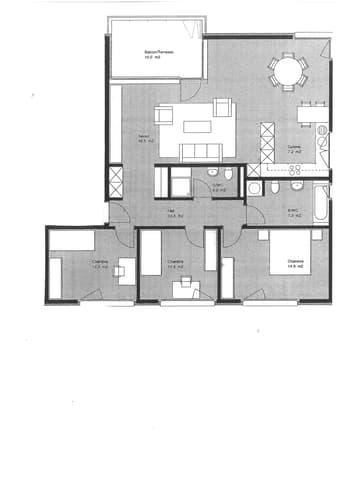 3.5 Zimmer Wohnung zu vermieten in Granges-Paccot - Bild 1/6