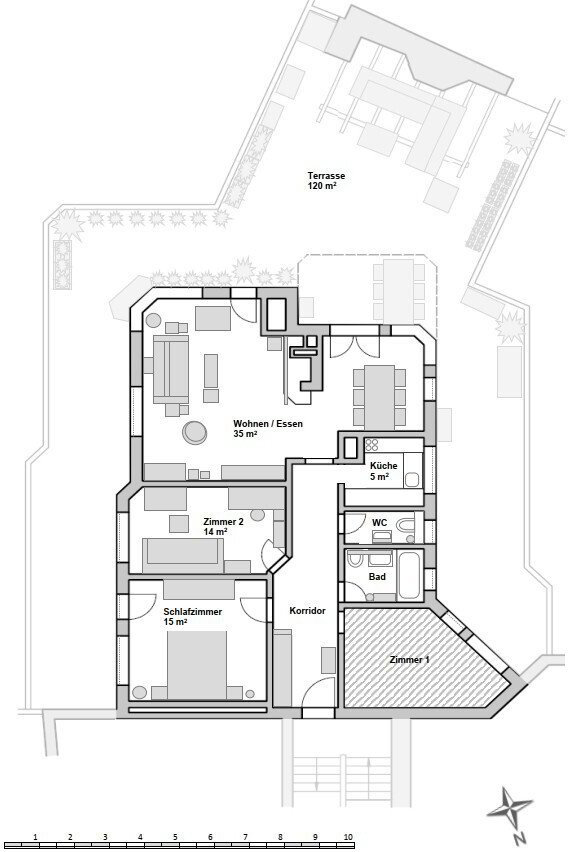 Appartement 3 pièces à louer à Zurich - image 1/10