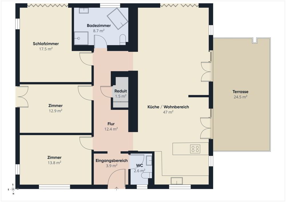 4.5 rooms Apartment for rent in Frauenfeld - image 1/12
