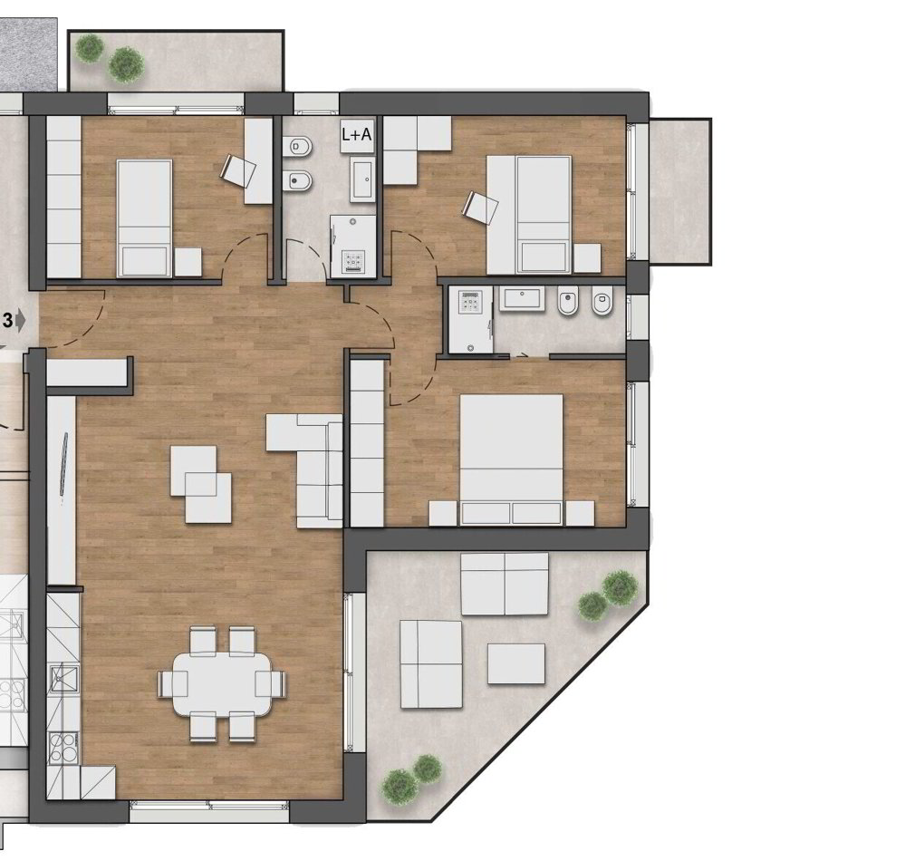 4 Zimmer Wohnung zum verkaufen in Sonvico - Bild 1/12