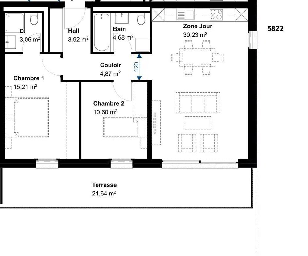3.5 rooms Apartment to buy in Saxon - image 1/5