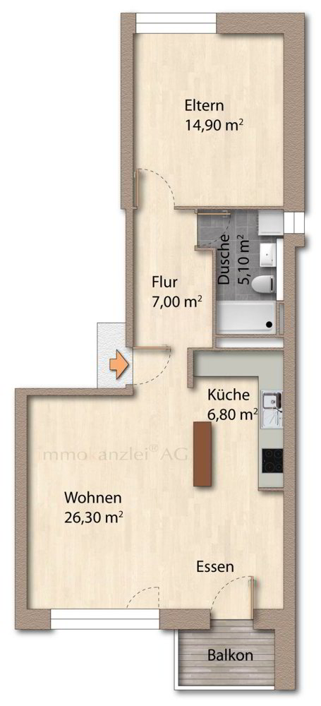 2.5 rooms Apartment for rent in Kreuzlingen - image 1/9