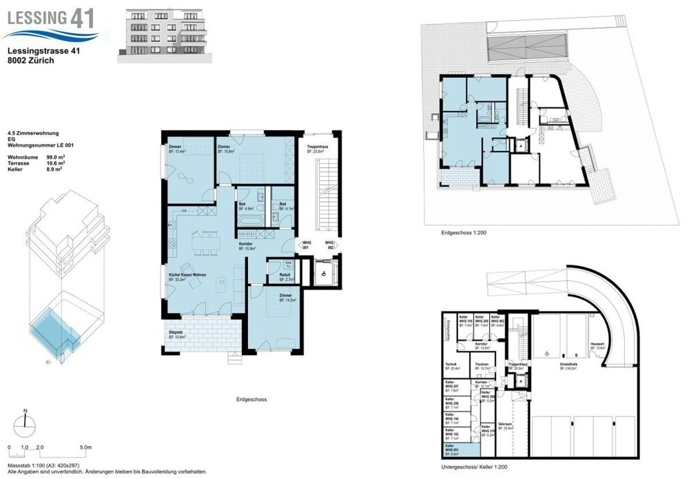 Appartement 4 pièces à louer à Zürich - image 1/12