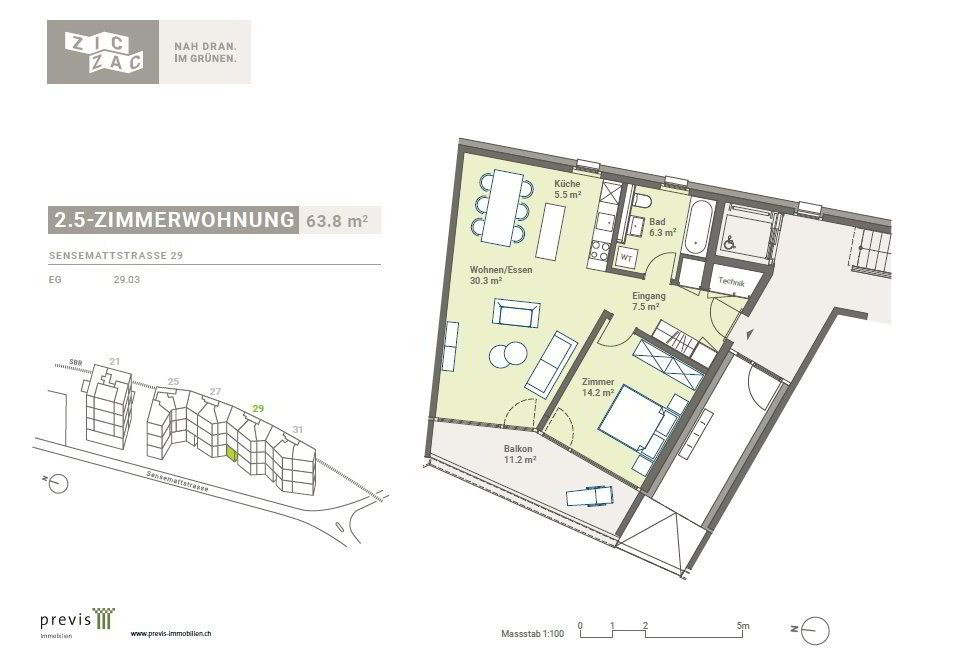 2 rooms Apartment for rent in Thörishaus - image 1/7