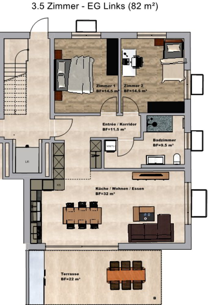 Appartement 3.5 pièces à louer à Pfaffnau - image 1/6