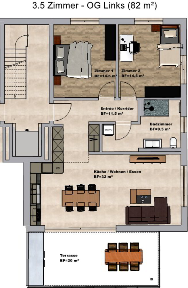 Appartement 3.5 pièces à louer à Pfaffnau - image 1/6
