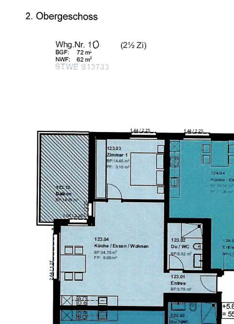 2 Zimmer Wohnung zu vermieten in Guntershausen b. Aadorf - Bild 1/7