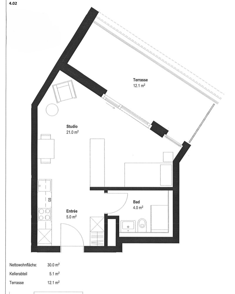 Appartement 1 pièces à louer à Zürich - image 1/9