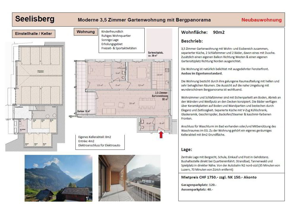 Appartement 3.5 pièces à louer à Seelisberg - image 1/14