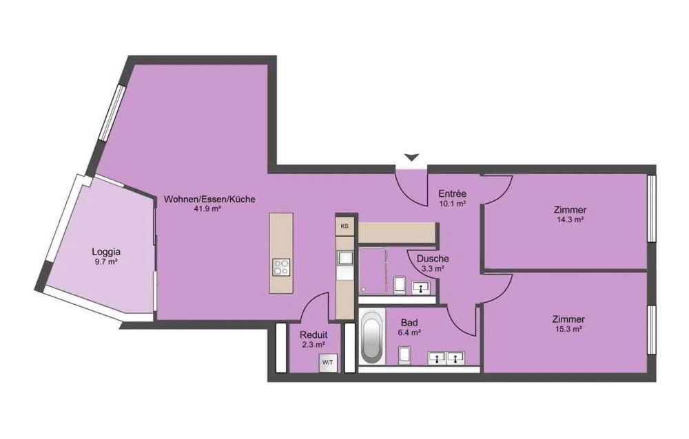 Appartement 3.5 pièces à louer à Zurich - image 1/11