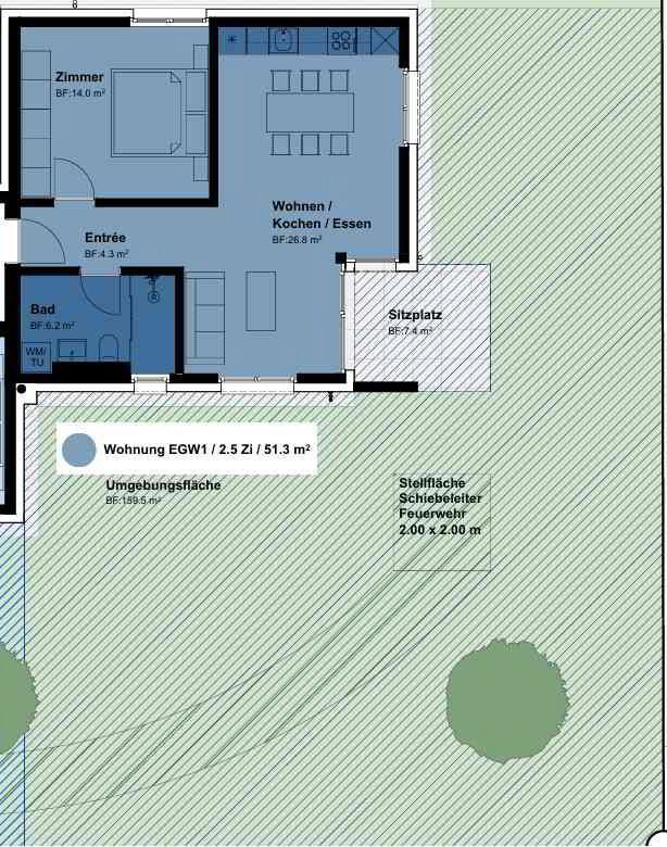 2.5 rooms Apartment for rent in Zurich - image 1/7