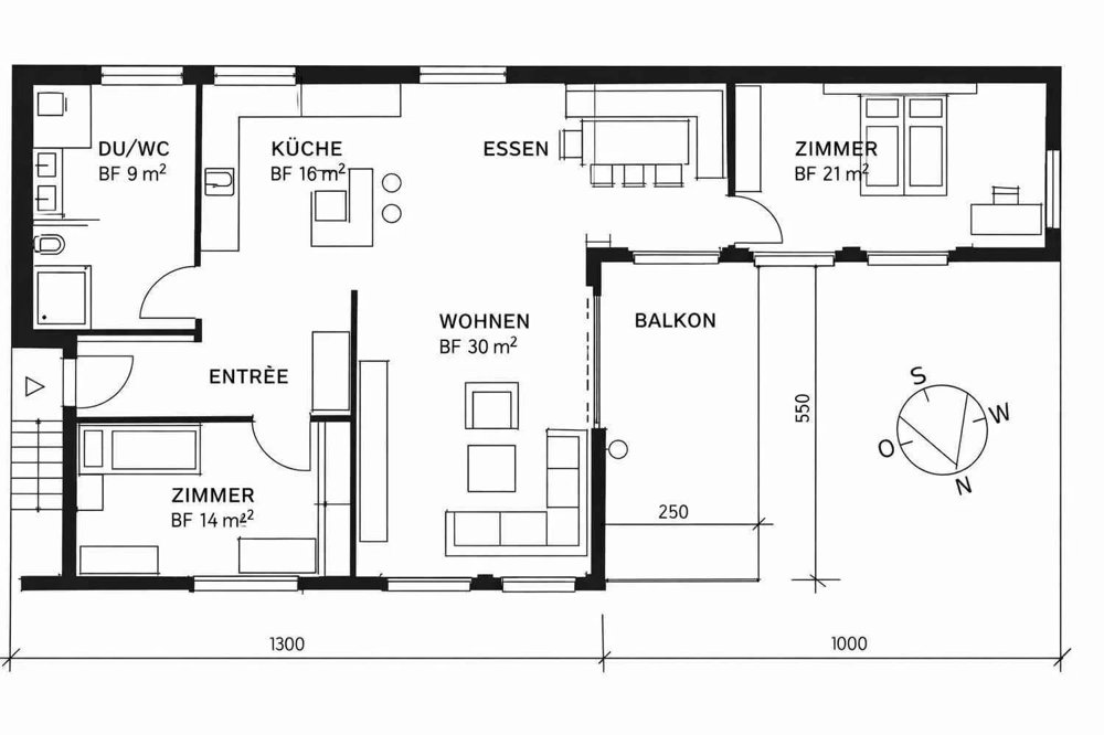 Appartamento di 3.5 locali in affitto a Ermensee - immagine 1/7
