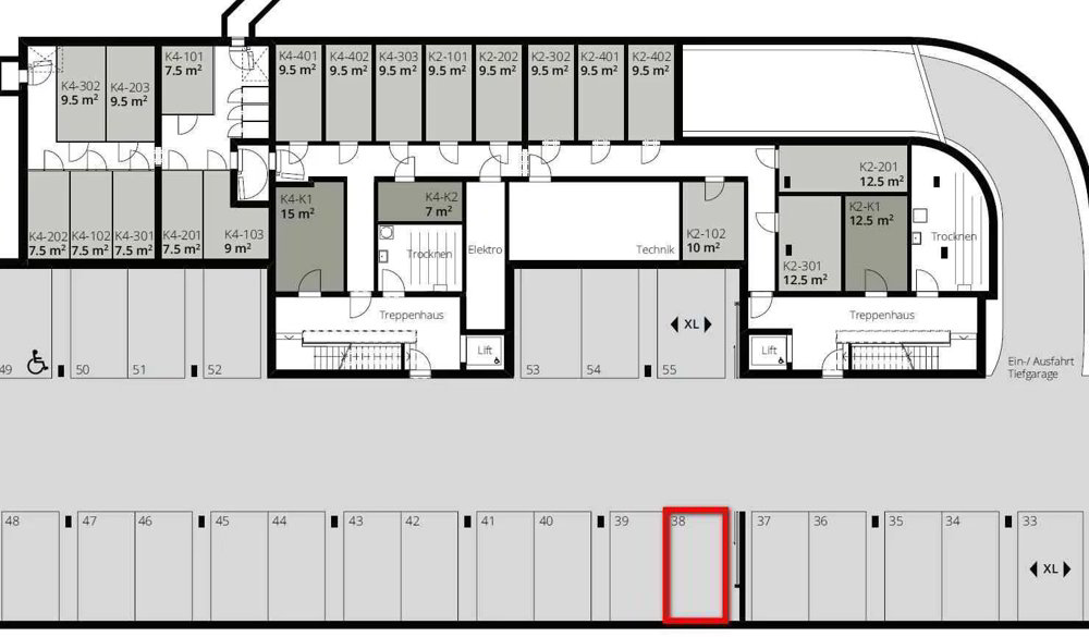 null rooms Car park, garage for rent in St. Erhard - image 1/1