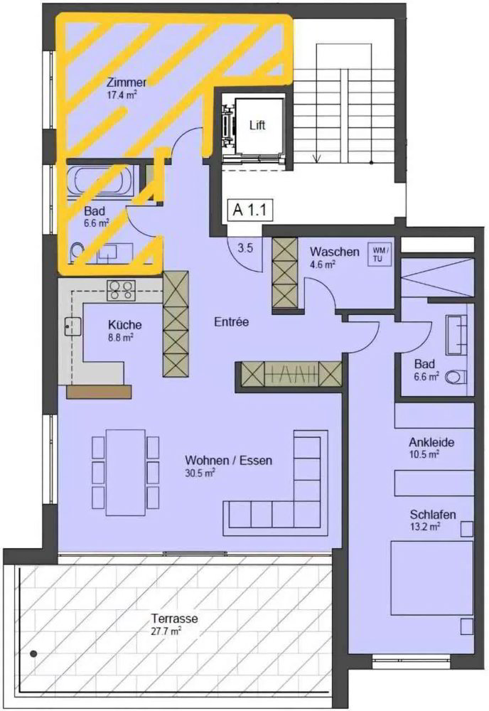 1.5 rooms Flat-sharing for rent in Weinfelden - image 1/9