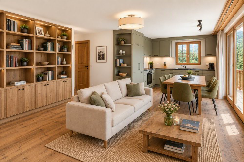 Wohnen mit Aussicht - Exklusive 4.5-Zimmerwohnung im Chalet Nagano - Ansicht 5