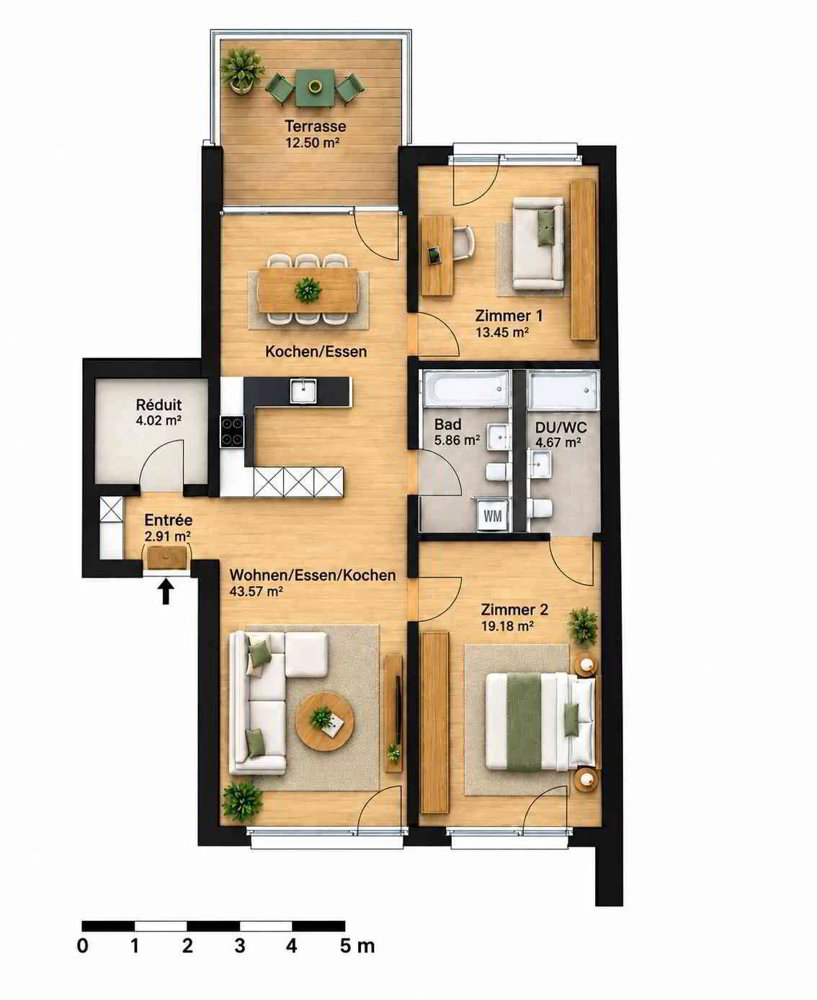 3.5 rooms Apartment for rent in Mumpf - image 1/8