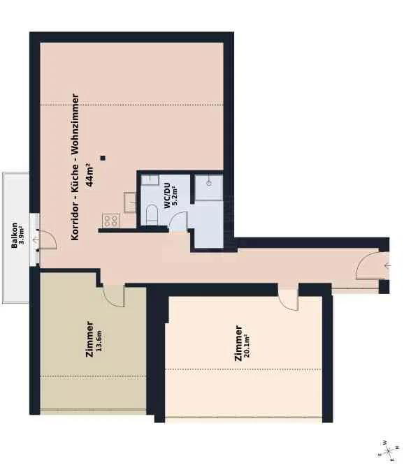 3 rooms Apartment for rent in Soleure - image 1/12