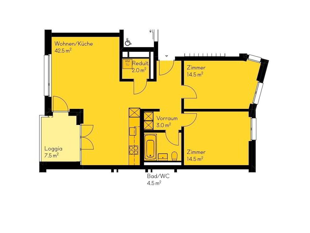 Appartement 3 pièces à louer à Dübendorf - image 1/5